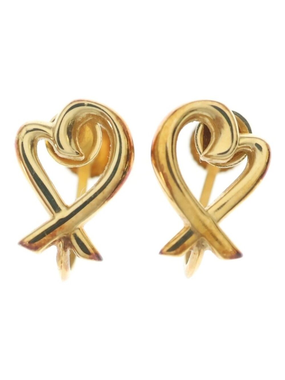 Tiffany & Co Loving Heart Earrings Yellow Gold